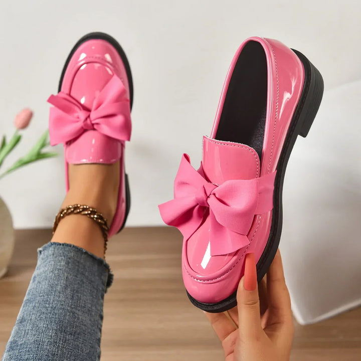 LUCA | Bőr mokaszin masnival