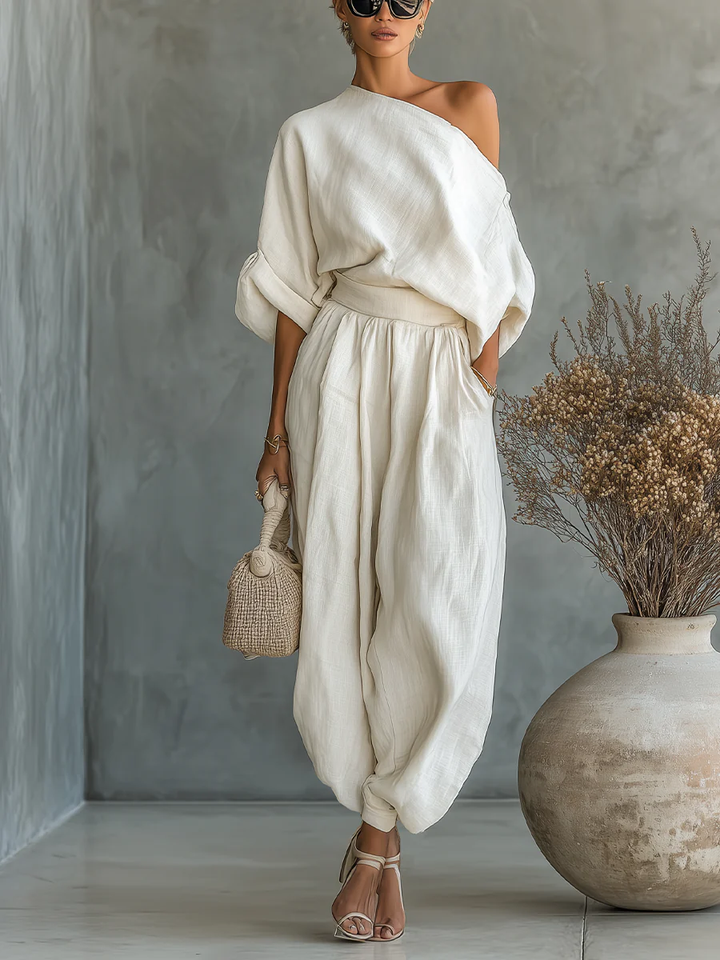 MARGIT | Off-shoulder szett nadrággal