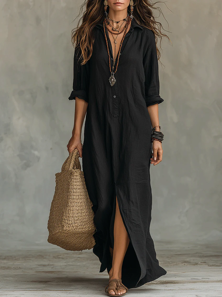 BARBARA | Maxi ruha gombokkal